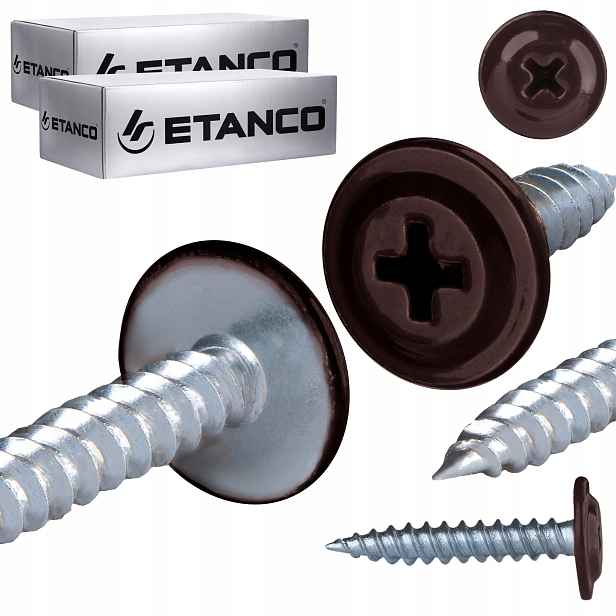 Podložkové vruty do dřeva 4,2 x 25 mm Ral 8017 500 ks Etanco Gm-s