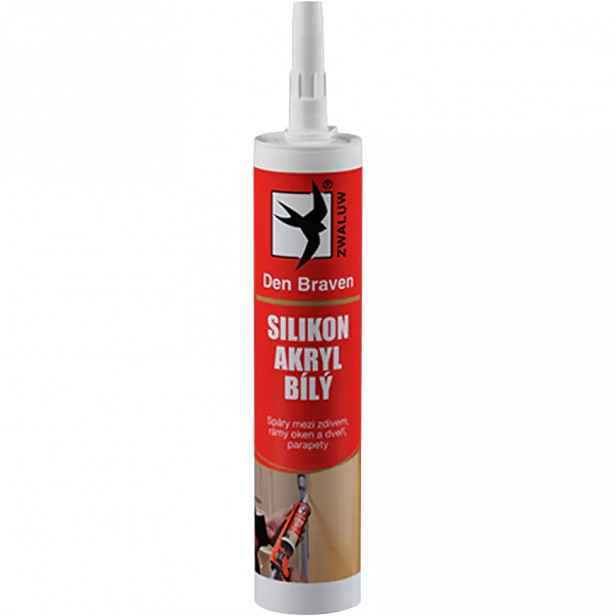 Silikon akrylový tmel Den Braven 280 ml barva bílá