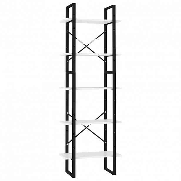 vidaXL Knihovna s 5 policemi bílá 60 x 30 x 175 cm kompozitní dřevo