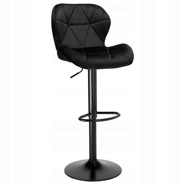 Barová Židle Gordon Black černá Velvet