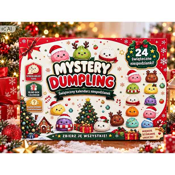 Adventní Kalendář Mystery Dumpling 24 Mačkací Hračky Squishy Antistresové