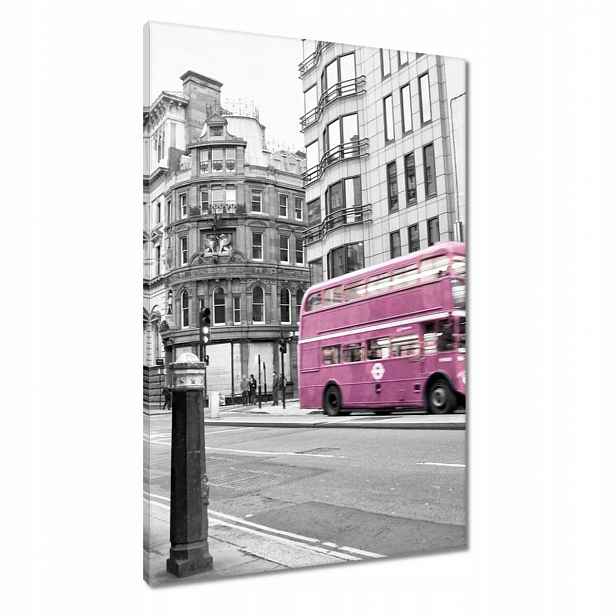 Obrazy 60x90 Pudrově růžový autobus
