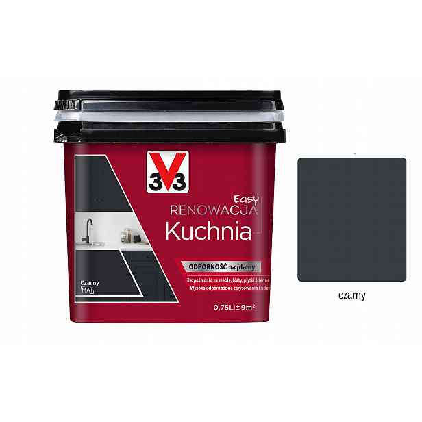V33 Barva renovacia Kuchyň A Nábytek 0,75 L Černá mat