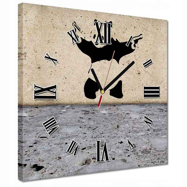 30x30 Banksy Panda Hodiny