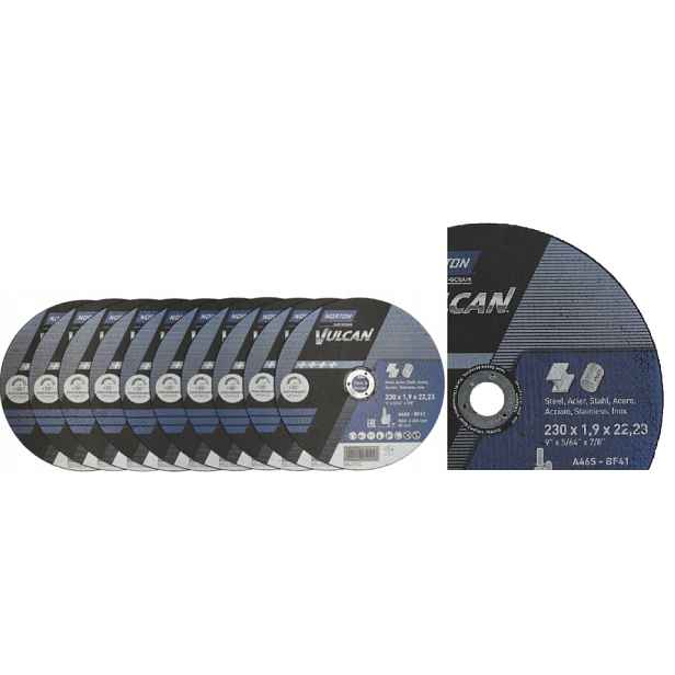 Kotouč Na Kov 230X1,9 Norton Vulcan 50 Ks Pro Řezání Kovu, Kotouče 50 Kusů.
