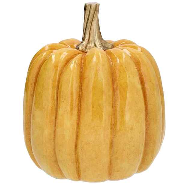 Figurka Dýně Žlutá Ozdobná Na Halloween Podzim Balkon Terasa Do Domu Ozdoba