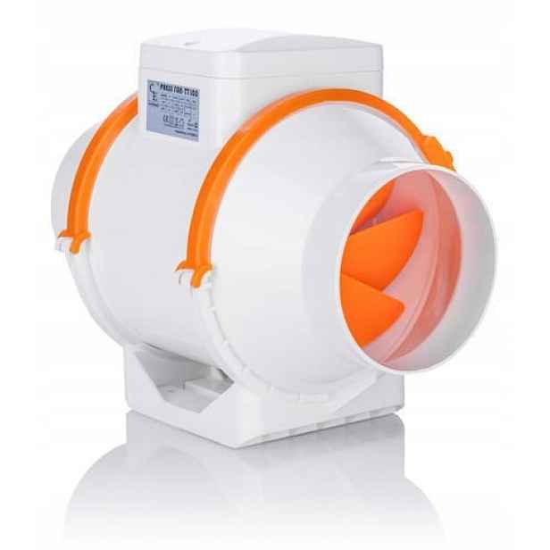Kanálový ventilátor TT125 125 mm 280 m3/h silent 28-37 dB kabel 2 rychlostní stupně
