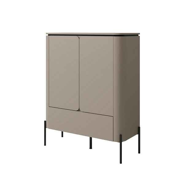 MASSENO KOMODA BELTA, 98x39,5x123,2 cm s 1 zásuvkou a 2 dvířky Congo