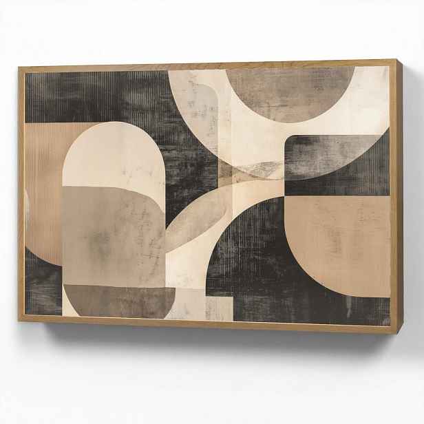 OnlyWow NÁSTĚNNÁ LAMPA S AKUMULÁTOREM Abstraktní - Tvary - Moderní - Béžová 90x60 cm