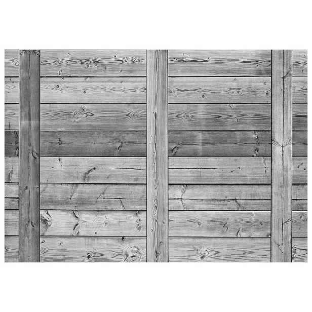 Tapeta Desky šedé černobílé dřevo rustikální minimalismus 312x219 vinyl