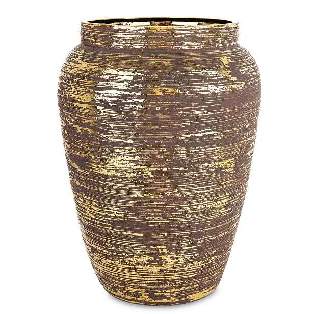 Váza Kolekce Antique hnědá, zlatá 36x25x25
