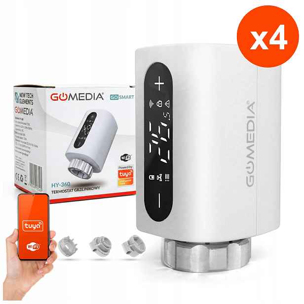 4x Termostatická Kartuše pro inteligentní ventil Tuya Smart Home WiFi