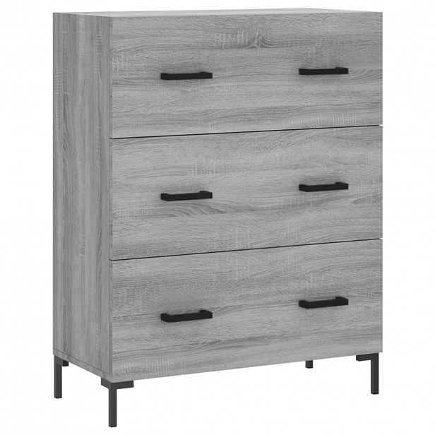 vidaXL Příborník šedý sonoma 69,5 x 34 x 90 cm kompozitní dřevo
