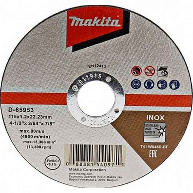 Makita - Řezný kotouč na nerezovou ocel 115x22,23 mm D-65953