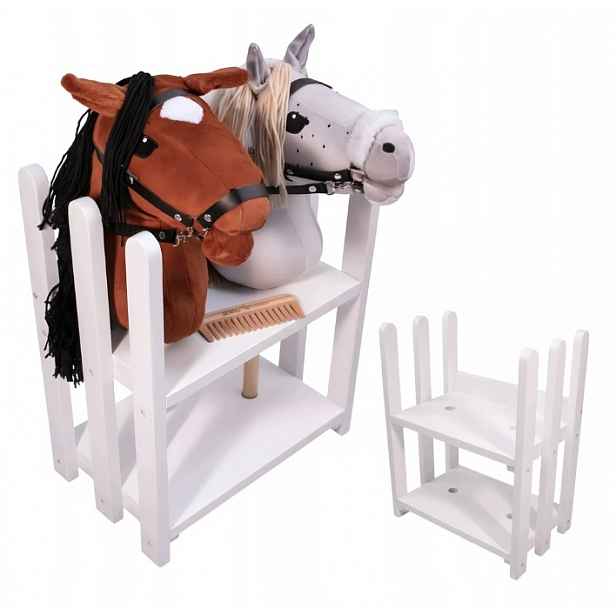 Stáj Pro Hobby Horse Koně, Stojan Pro 2 Koníky, Dřevěný Organizér Dárek