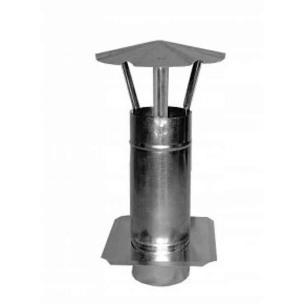 Větrací Komín Pozinkovaný S Deskou 150 MM