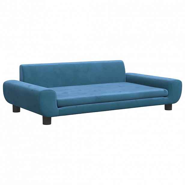 vidaXL Pelíšek pro psy modrý 100 x 54 x 33 cm samet