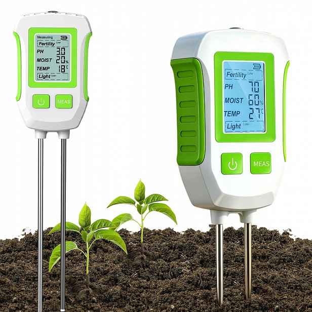 Kyseloměr Půdní Měřič, Tester Ph Vlhkosti Půdy, Substrátu LCD