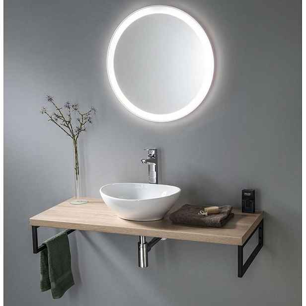 Aqualine Vega - Deska pod umyvadlo 98x45 cm, dub platin VG700