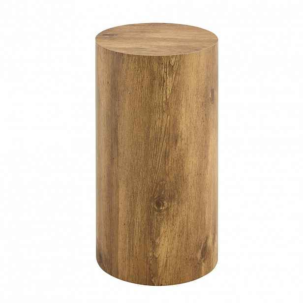 Redom ODKLÁDACÍ stolek 30/30/55 cm bez montáže z MDF s dekorem dřeva, Dřevodekor