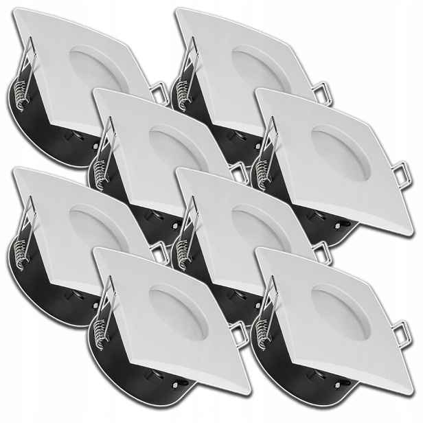 8xVODOTĚSNÉ Hermetické Stropní Svítidlo Halogen Ip 65 Zapuštěné