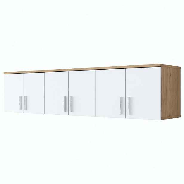 Nástěnná skříňka Ema White and Walnut