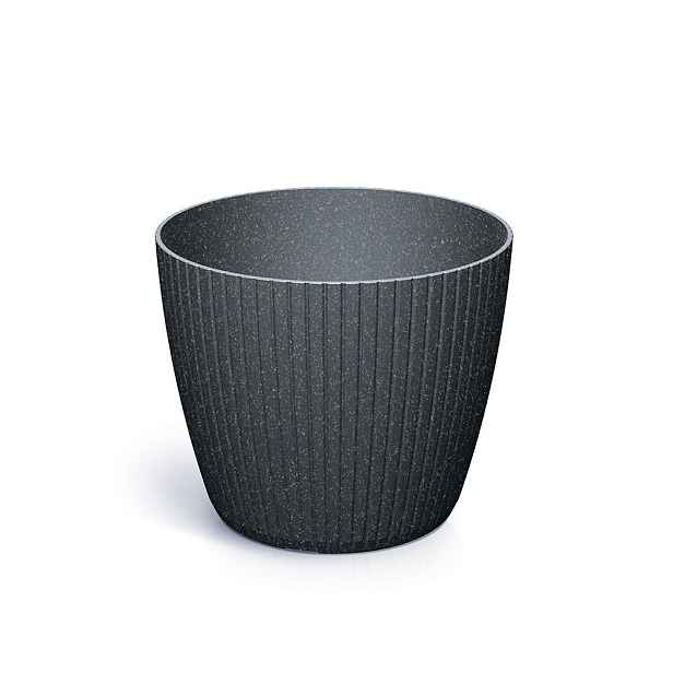 Prosperplast Květináč LAMIE ECOWOOD antracitový, varianta 15,8 cm