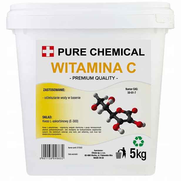 Vitamín C Do Bazénu Kyselina L-askorbová Bazén 5 kg