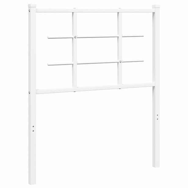 vidaXL Kovové náhradní čelo postele bílé 75 cm