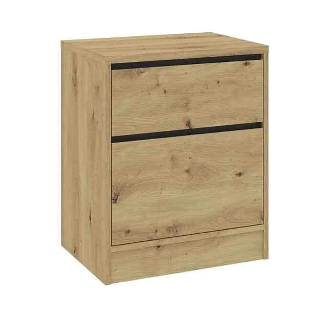 Casarredo Noční stolek se zásuvkami BURELA dub artisan/antracit