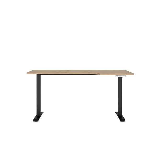 Elektricky polohovatelný psací stůl BELLARMINO 160x90 cm, pravý, dub artisan