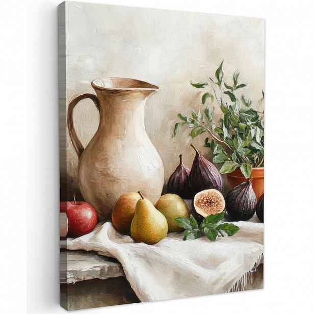 MuchoWow OBRAZ NA PLÁTNĚ Ovoce - Byliny - Venkov 60x80 cm