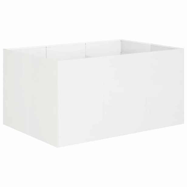 vidaXL Zahradní pěstebník Bílá 120 x 80 x 60 cm Studená válcovaná ocel