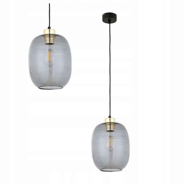 Závěsná Stropní Svítidlo Pendel Černá Sklo Pohyblivá E27 Delta Tk Lighting