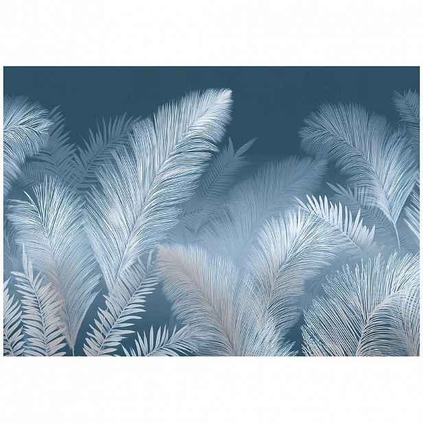 Wallarena FOTOTAPETA peří abstraktní modrá 150x105 cm