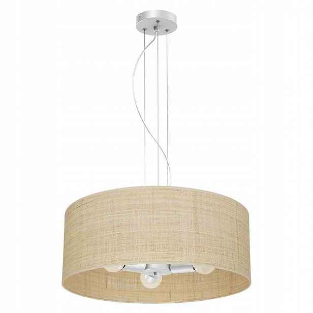 Milagro Závěsná lampa Marshall MLP7490 Bílá Rattan 3xE27 50 cm Nastavitelná
