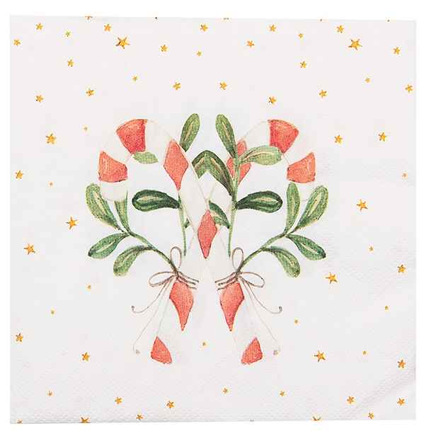 Papírové kapesníky s lízátky Happy Little Christmas - 33*33 cm (20ks) Clayre & Eef