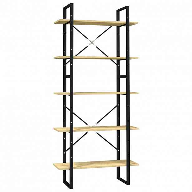 vidaXL Knihovna s 5 policemi 80 x 30 x 175 cm borové dřevo