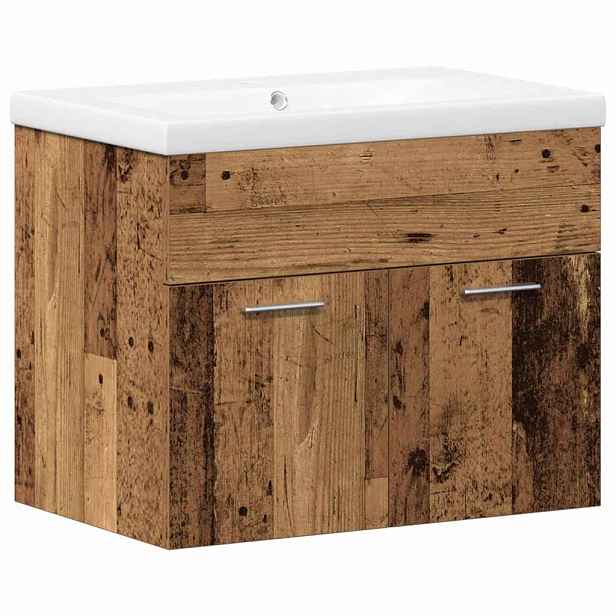 vidaXL Koupelnová skříň Staré dřevo 60 x 38,5 x 46 cm Kompozitní dřevo