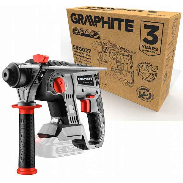 Bezkartáčová akumulátorová vrtačka Sds+ 2,2J Energy+ 18V Graphite