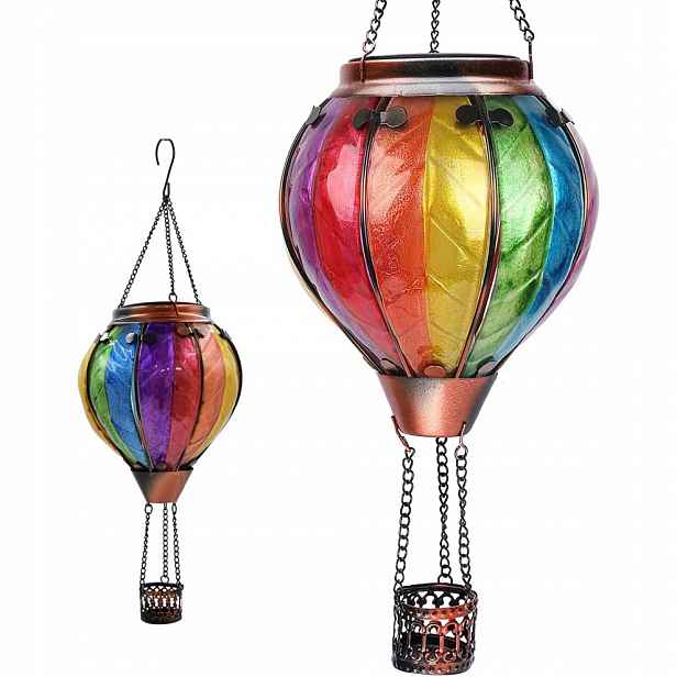 Horkovzdušný Balón, Solární Lampa, Závěsná, Voděodolná, Barevná
