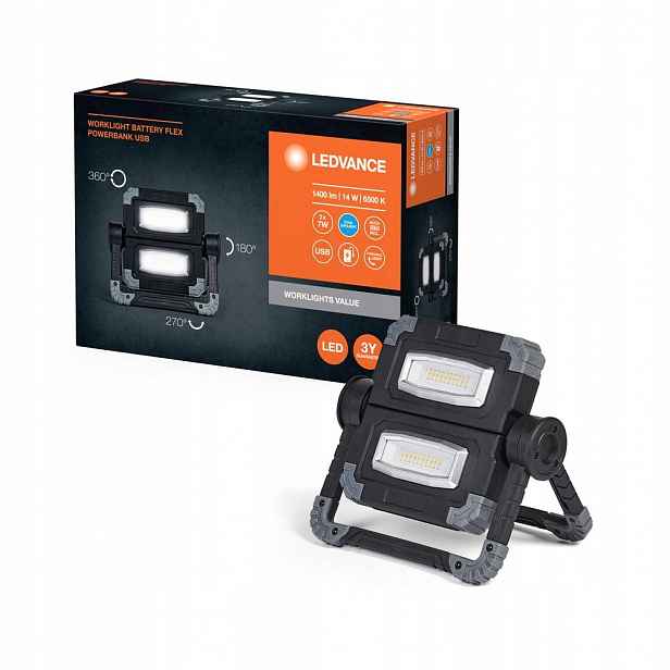 Led reflektor Halogen Akumulátorový Pracovní 7W Přenosný Worklight