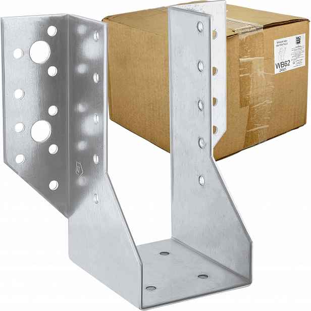 Věšáky na nosníky 60 x 130 mm 24 ks Ce Pevné, tloušťka 2 mm WB62
