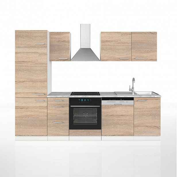 Vicco KUCHYŇSKÝ KOUT Optima Sonoma/bílá 270 cm bez pracovní desky
