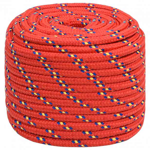 vidaXL Víceúčelové užitkové lano 18 mm 25 m Červená PP