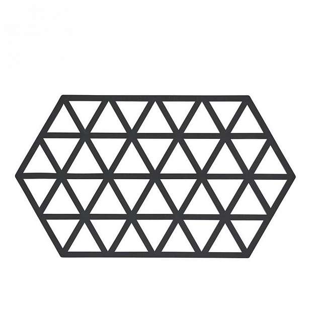 Černá silikonová podložka pod horké nádoby Zone Triangles