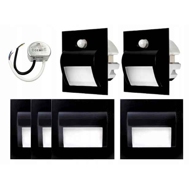 Sada Halogen Led schodišťová lampa 6x senzory