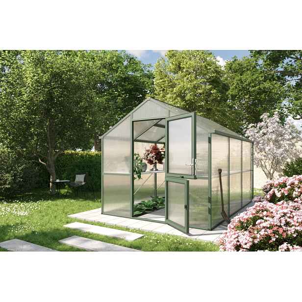 Zahradní skleník KGT Iris III 3,2 x 2,3 m, zelená