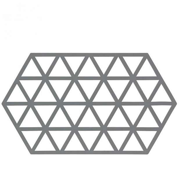 Šedá silikonová podložka pod horké nádoby Zone Triangles