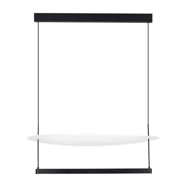 Bílé/matně černé hliníkové LED stmívatelné závěsné svítidlo ø 80 cm Diona – Nova Luce